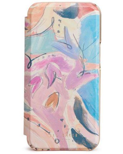 Ted Baker Sardiss Art Print Iphone 14 Pro Max Mirror Case - White