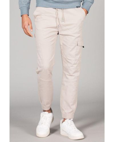 Tokyo Laundry Cotton Elasticated Cargo-Style Trousers - Grey