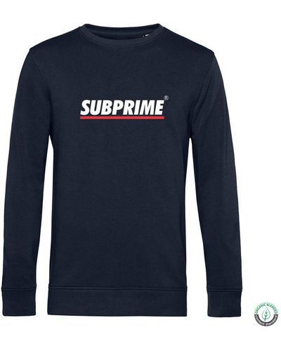 Subprime Sweaters Sweater Stripe Navy Blauw