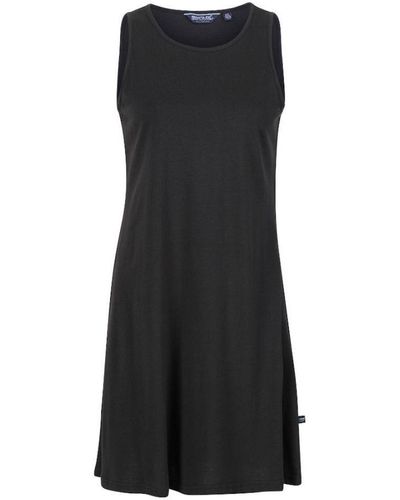 Regatta Kaimana Printed Jersey Swing Silhouette Dress - Black