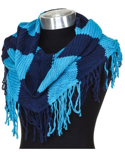 Buff Lifestyle Knitted Bandana With Fringes On The Inside 66300 - Blue