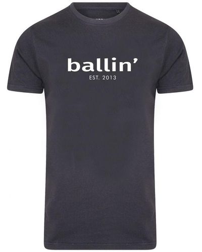 Ballin Amsterdam Est. 2013 Tee Ss Tapered Fit Shirt Grijs - Zwart