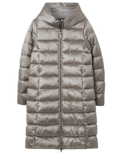 Joules Langholm A Line Padded Hooded Coat - Grey