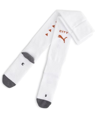 PUMA Manchester City Striped Football Socks - White