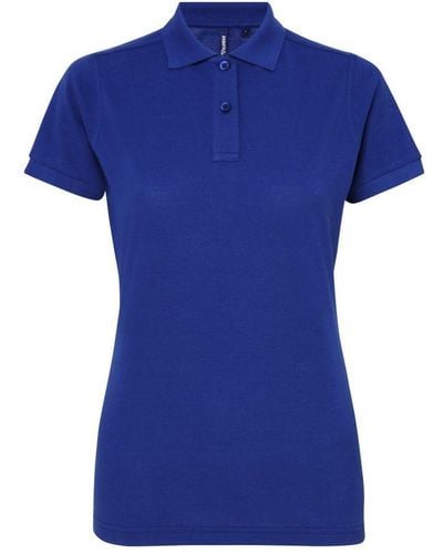 Asquith & Fox Ladies Short Sleeve Performance Blend Polo Shirt (Royal) - Blue