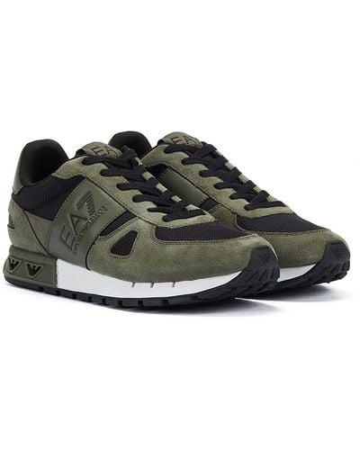 EA7 Legacy Green Trainers Suede - Black