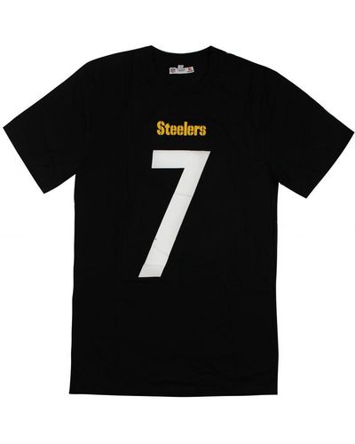 Fanatics Nfl Pittsburgh Steelers Ben Roethlisberger 7 T-Shirt - Black