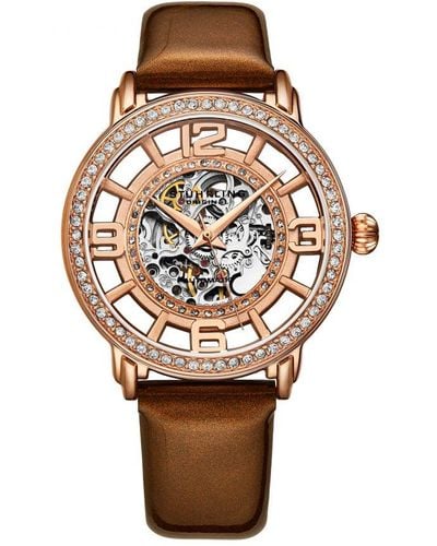 Stuhrling Rose Gold Winchester Automatic 38mm Skeleton - Multicolour
