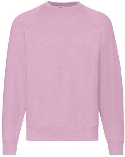 Fruit Of The Loom Raglan Sleeve Belcoro Sweatshirt - Pink