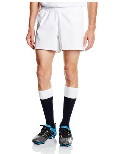 Canterbury England Home Embroidered Logo Athletic Training Shorts Spandex - White