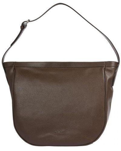 Trussardi Dark Shoulder Bag Leather - Brown