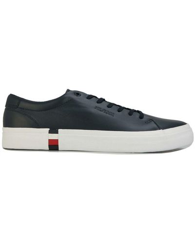 Tommy Hilfiger Modern Vulc Leather Trainers - Blue