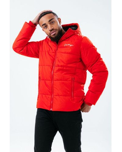Hype Red Luxe Short Line Padded Jacket