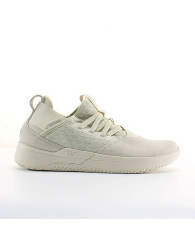 Supra Titanium White Synthetic Lace Up Trainers 05673 125 - Natural