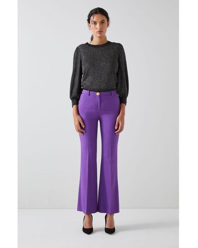 LK Bennett Diana Knitted Top,multi Merino Wool - Purple