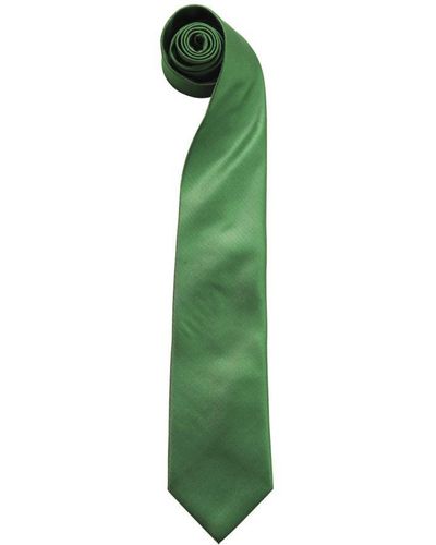 PREMIER Mode "kleuren" Work Clip On Tie (pakket Van 2) (smaragd) - Groen