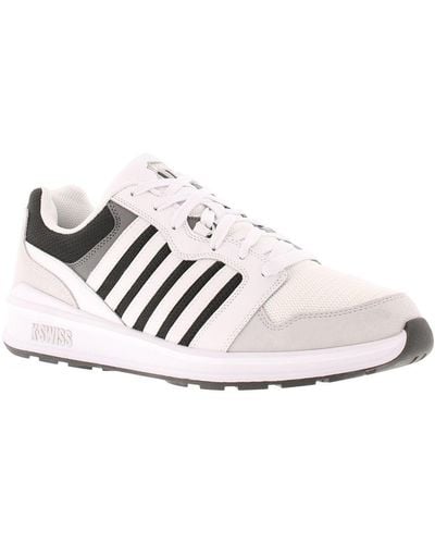K-swiss Trainers Rival Leather Lace Up Leather (Archived) - White