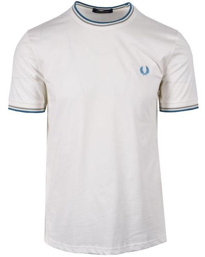 Fred Perry Twin Tipped T-Shirt Snow/Warm - White