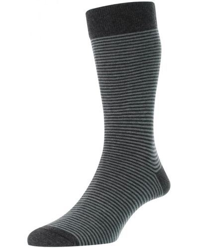 Pantherella Holst Stripe Sock - Grey