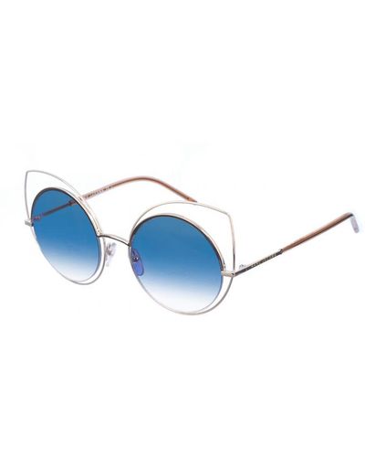 Marc Jacobs Marc-10-S Round Shape Metal Sunglasses - Blue