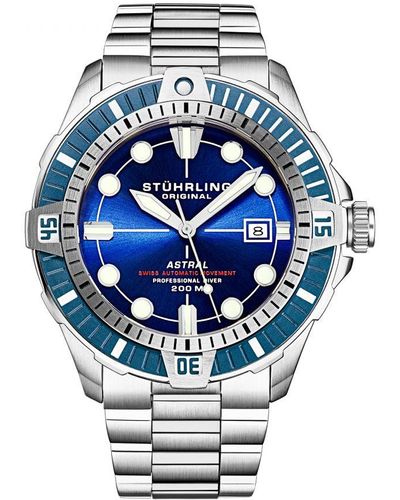 Stuhrling Automatic Astral 1005 45Mm Watch - Blue