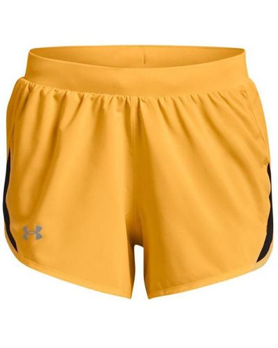 Under Armour Womenss Ua Fly-By 2.0 Shorts - Yellow