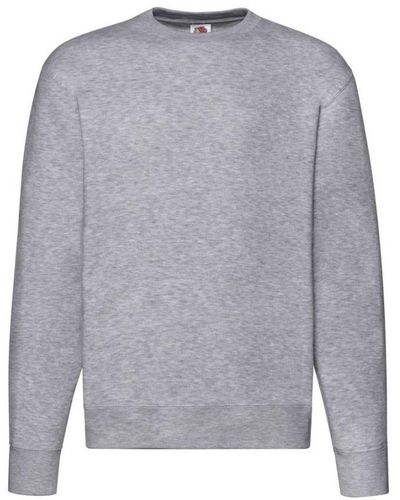 Fruit Of The Loom Premium Set-In Sweatshirt (Heather) - Grey