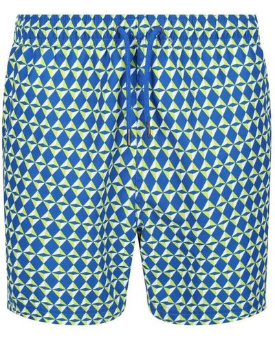 Regatta Loras Geometric Swim Shorts - Blue