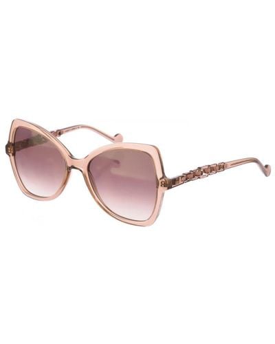 Liu Jo Butterfly-Shaped Acetate Sunglasses Lj774S - Pink