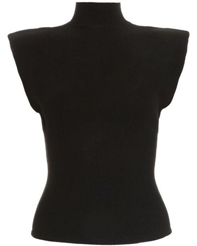 Quiz Black Seamless Knitted Vest Viscose