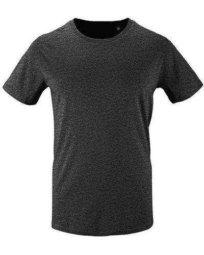 Sol's Milo Organic T-shirt (houtskool) - Zwart