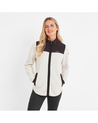 TOG24 Carty Colour Block Fleece Jacket Vanilla - Natural