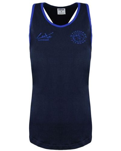 GYMSHARK Luxe Legacy Tank Top Cotton - Blue