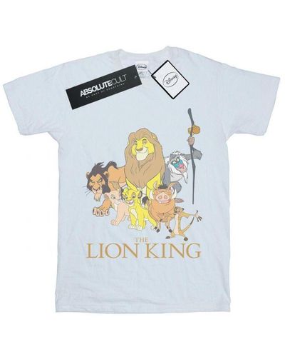 Disney The Lion King Group T-Shirt () Cotton - Blue