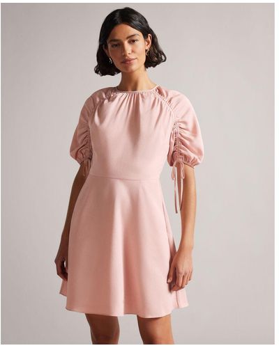 Ted Baker Dionnee Short Sleeve Mini Dress, Dusky - Pink