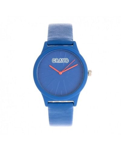 Crayo Splat Unisex Horloge - Blauw