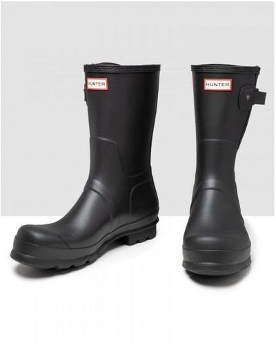HUNTER Original Side Adjustable Short Boots - Black
