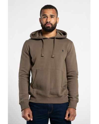 French Connection Cotton Blend Hoody - Brown