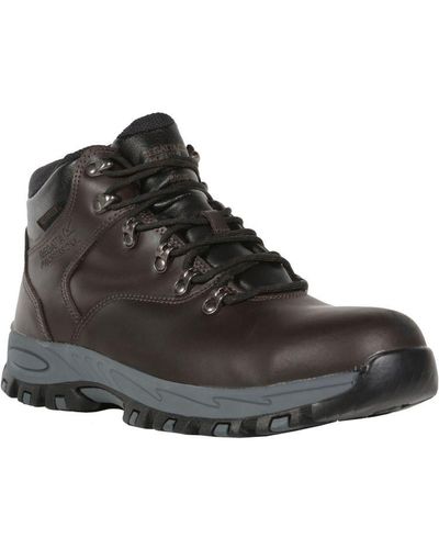 Regatta Gritstone Leather Safety Boots (Peat) - Black
