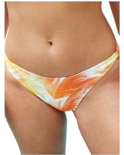 Figleaves Manilla Palm Classic Bikini Bottom - Orange