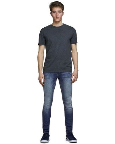 Jack & Jones Agi 005 Original 5-pocket Skinny Fit Rekbare Denim Jeans Voor - Blauw
