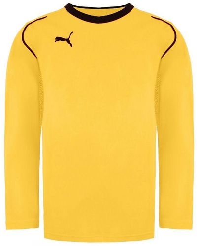 PUMA V5.08 Long Sleeve Crew Neck Yellow Football Shirt 700472 07