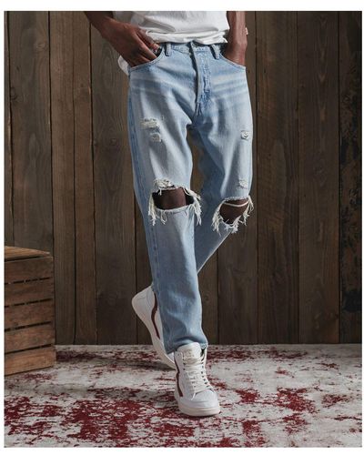 Superdry Limited Edition Dry Japanese Jeans Met Rechte Pijpen - Zwart