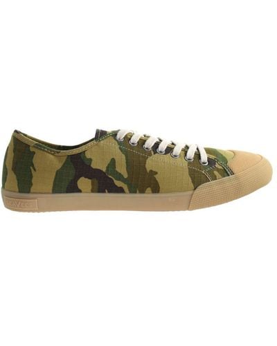 Seavees Kelso Dune Field Tan Camoflague Trainer Shoes - Green