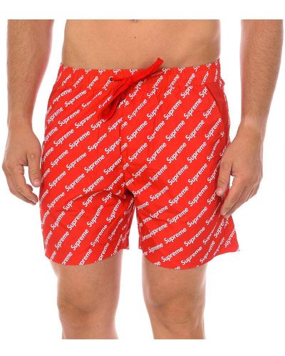 Supreme Mid-Length Boxer Swimsuit Cm-30061-Bp - Red