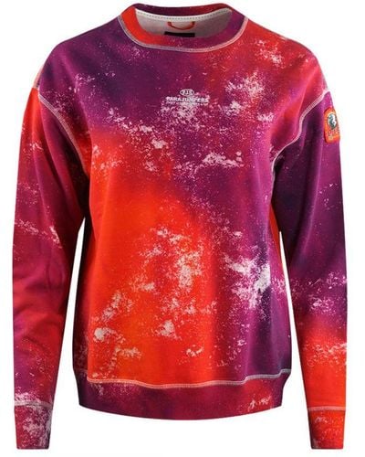 Parajumpers Augusta Carrot Snow Print Purple Sweatshirt - Rood
