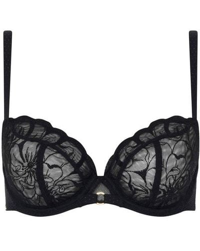 Chantelle 11m1 True Lace Very Covering Underwired Bra in Black