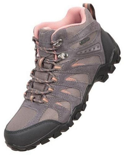 Mountain Warehouse Ladies Belfour Suede Walking Boots () - Grey
