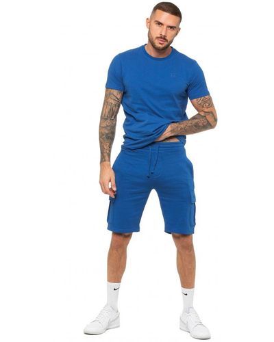Enzo | T-shirt Trainingspak Met Shorts Set - Blauw