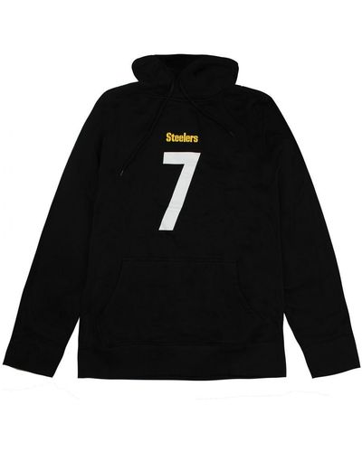 Fanatics Nfl Pittsburgh Steelers Ben Roethlisberger 7 Hoodie - Black